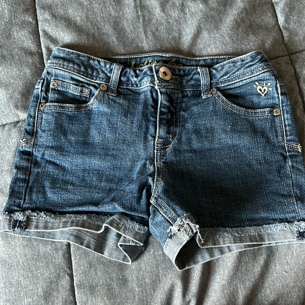 Justice denim shorts